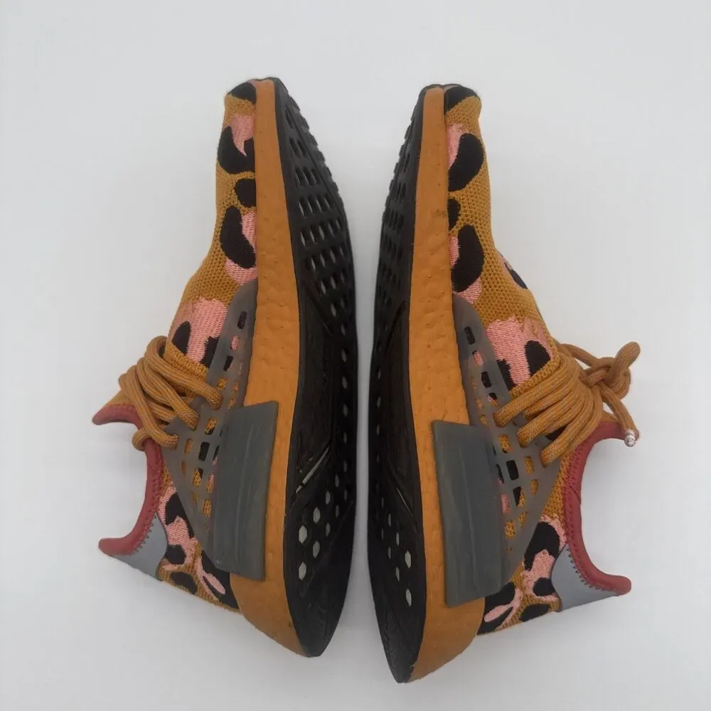 Adidas Human Race Pharrell Williams Animal Print Sneakers Men's 5.5 Orange